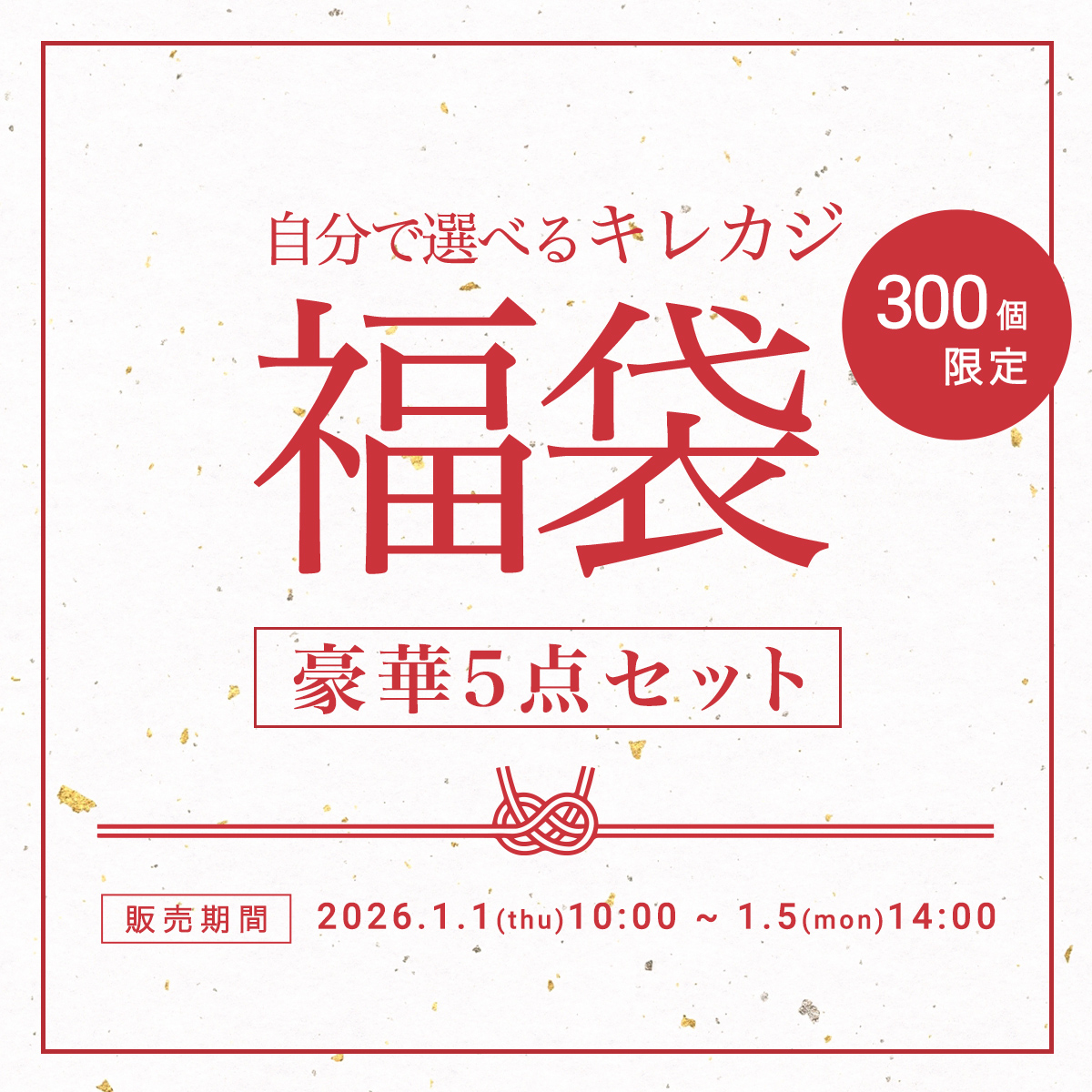 【1月1日10時販売開始】【300個限定】新春｜自分で選べるキレカジ福袋5点セット