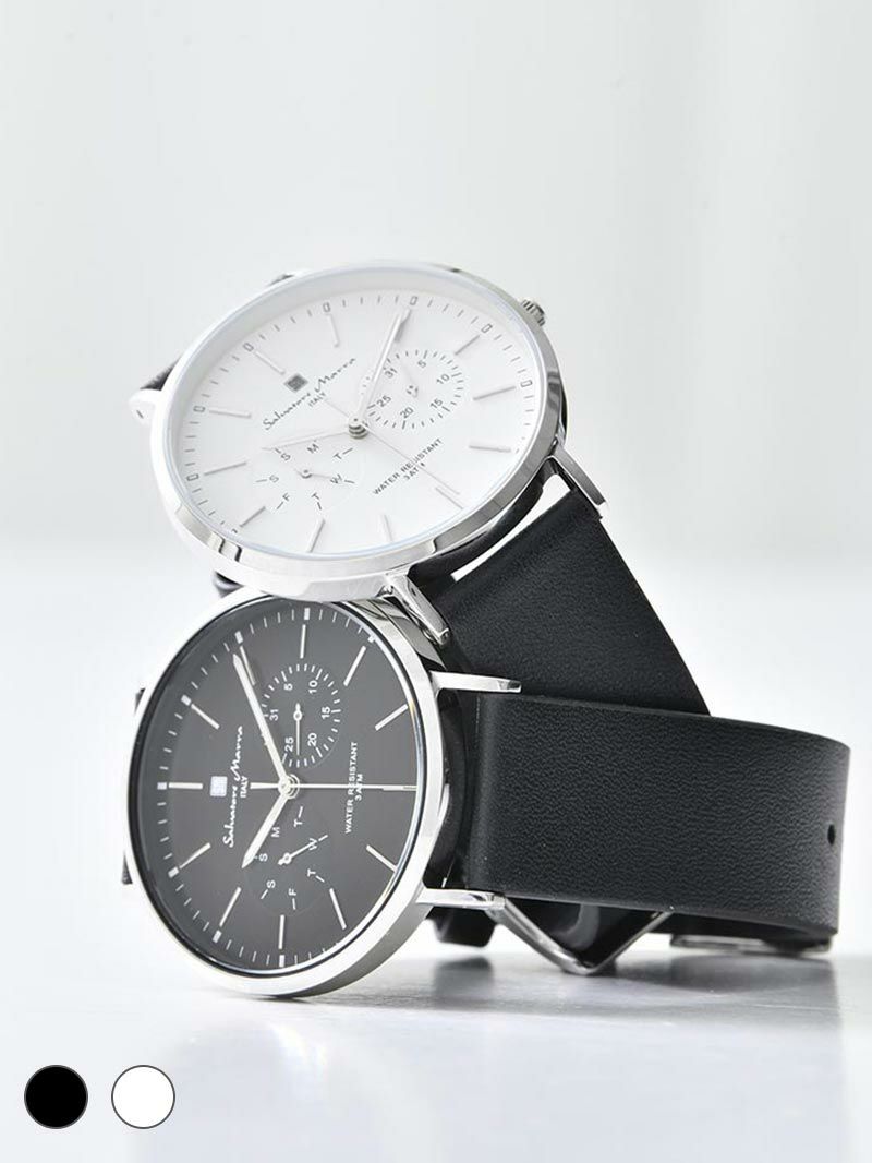 Salvatole Marra シンプル腕時計 本革ベルト/aa1548 | DCOLLECTION (ディーコレクション)