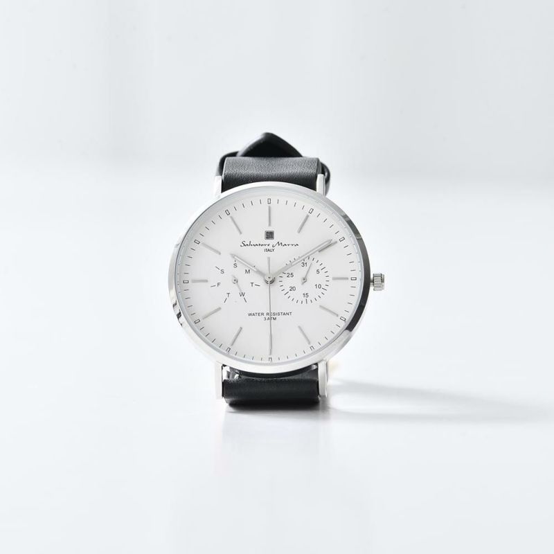 年末SALE❤新品 Salvatole Marra シンプル腕時計 本革ベルト/aa1548