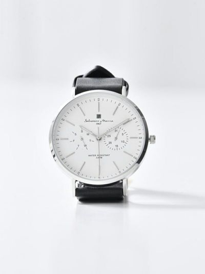 Salvatole Marra シンプル腕時計 本革ベルト/aa1548