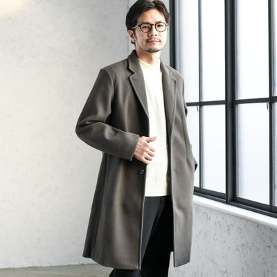 【SALE】大人のチェスターコートフェイクウール 30代40代メンズ