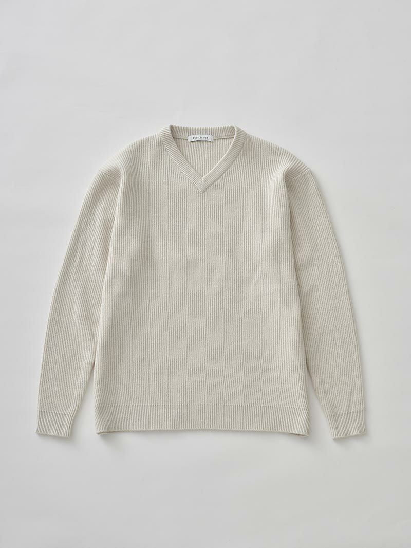 リブ編みVネックニット | DCOLLECTION (ディーコレクション)