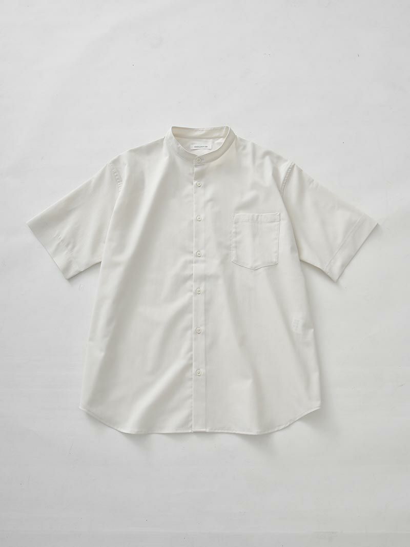 使用アイテム：半袖バンドカラーシャツ（ナチュラル）